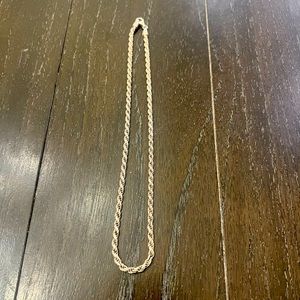 Silver rope chain 18 in
